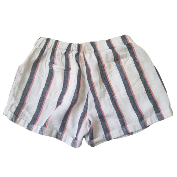 Just Living Striped linen Shorts Drawstring waist - Size L - Picture 2 of 3